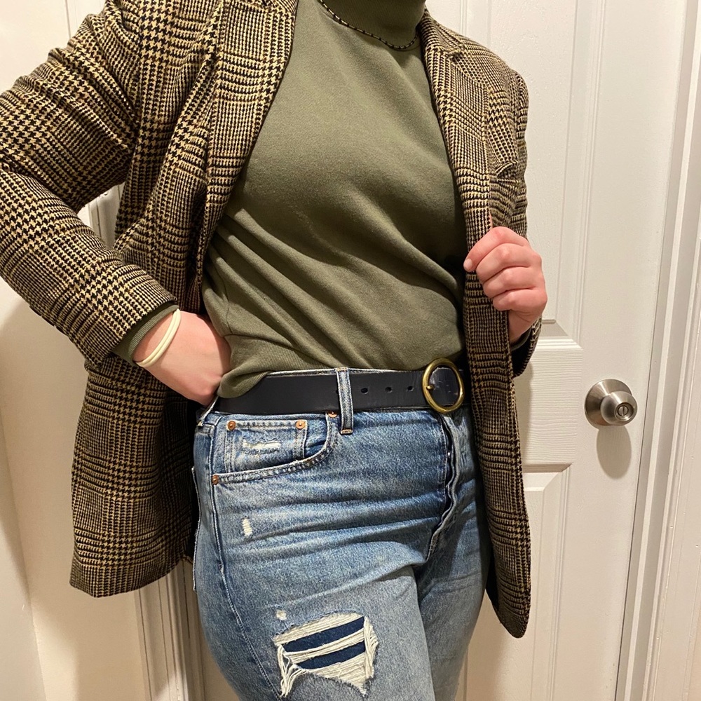 Vintage 90s Ralph Lauren houndstooth print blazer